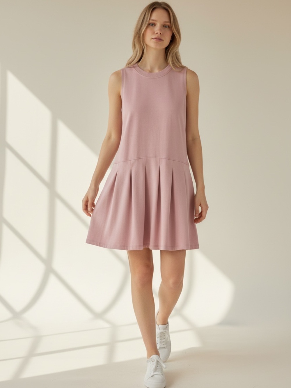 We Are Sundays Pleated Tank Tennis Dress Sz M Pink Preppy Mini Golf Country Club
